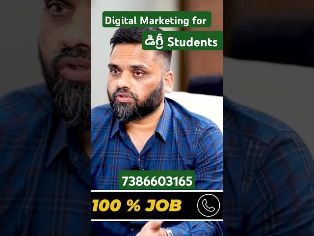 Digital Marketing Course in Telugu - Can Degree Fail Students Learn Digital Marketing and Get Job