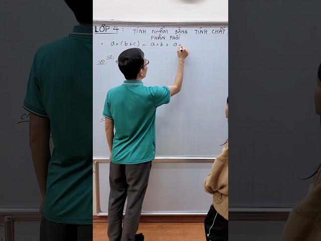 Toán lớp 4 - Tính nhẩm bằng tính chất Phân phối #education #maths #thaygiangdaytoan