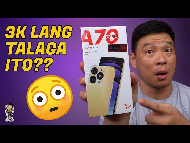 Itel A70 - Anu Ma Eexpect Mo sa 3000 Pesos na Budget Phone?