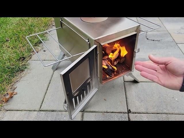 Cheap AMAZON Hot Tent Wood Stove. Initial Setup. Trash or Treasure? #camping #hottent