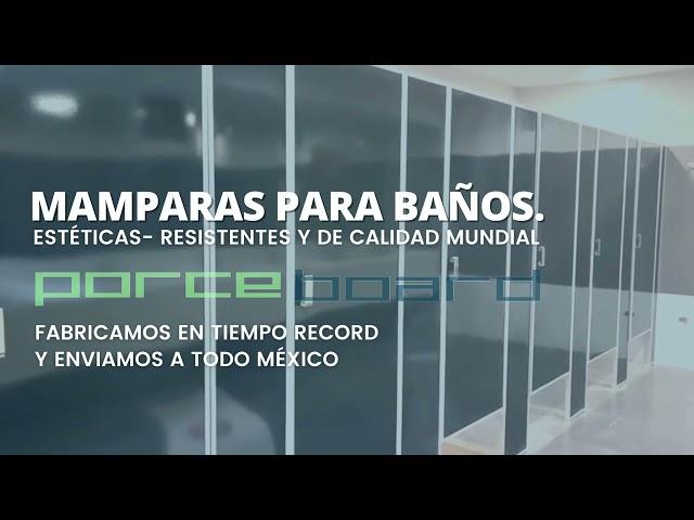 Fabricante de Mamparas para Baños Públicos en México | Porceboard®