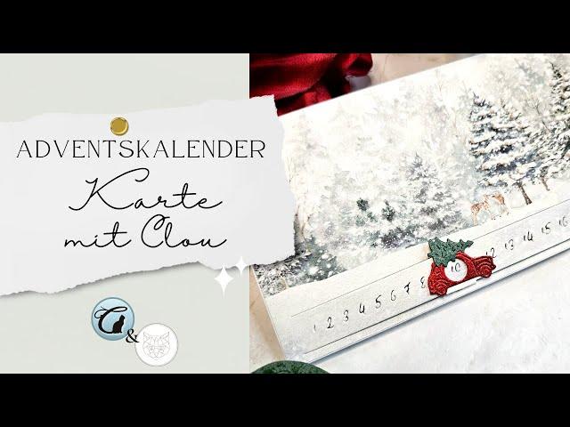 DIY Adventskalender-Karte mit Schiebetechnik 