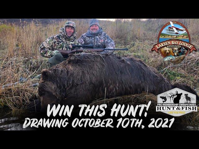 Alaskan Brown Bear Hunt with Larsen Bay Lodge, and Pro Membership Sweepstakes