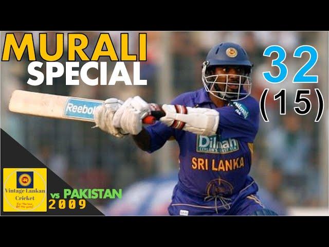 Muttiah Muralitharan 32 off 15 Balls vs Pakistan in 2009 set up Sri Lankan Victory in the first ODI