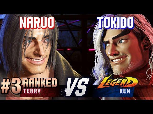 SF6 ▰ NARUO (#3 Ranked Terry) vs TOKIDO (Ken) ▰ High Level Gameplay