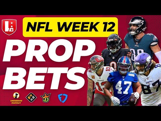 WEEK 12 NFL PLAYER PROPS | Top 5 NFL Player Prop Bets for Week 12