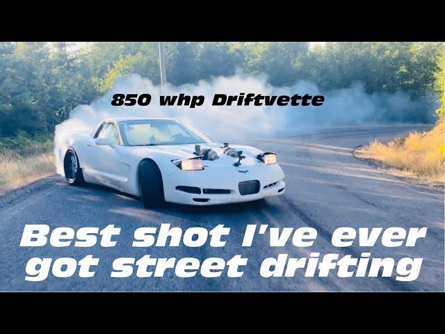 Crazy corvette street drifting: getting the shot