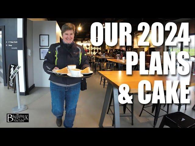 Carol's first ride of 2024  Touring plans but first cake