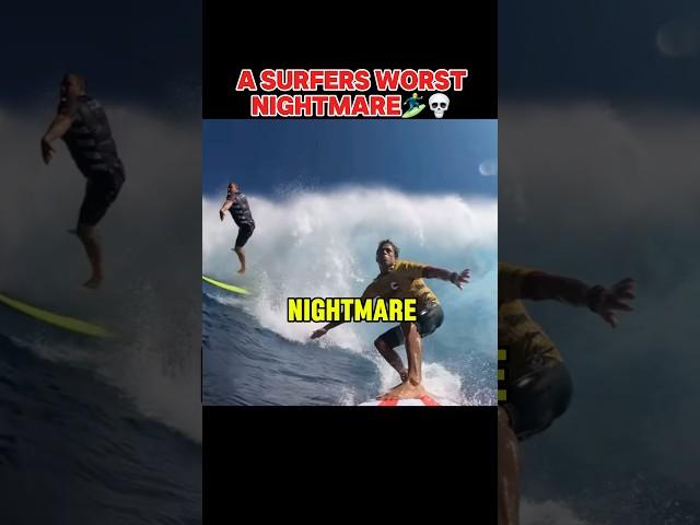 Surfers WORST NIGHTMARE HAPPENS… #viralvideos #scary #surfing #bascosta #shorts #surfer #ocean