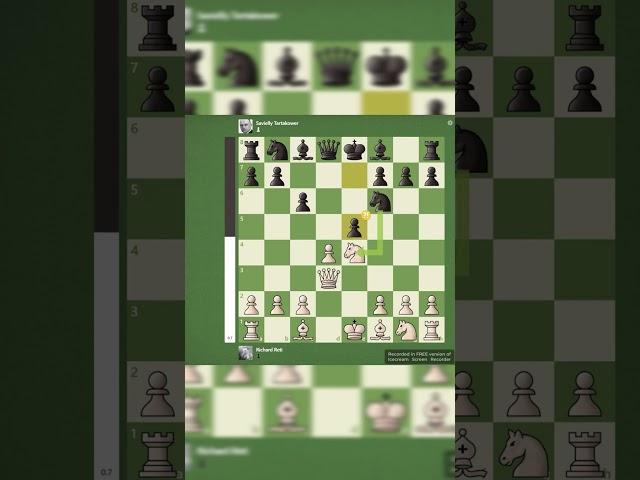 10 move checkmate from The Queen's Gambit is a real game (Reti-Tartakower 1910) #shorts #chess