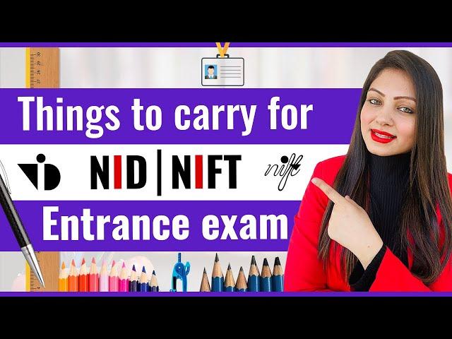 Complete Stationery List for NID/NIFT  Exam | Things to carry for NIFT & NID Entrance Exam