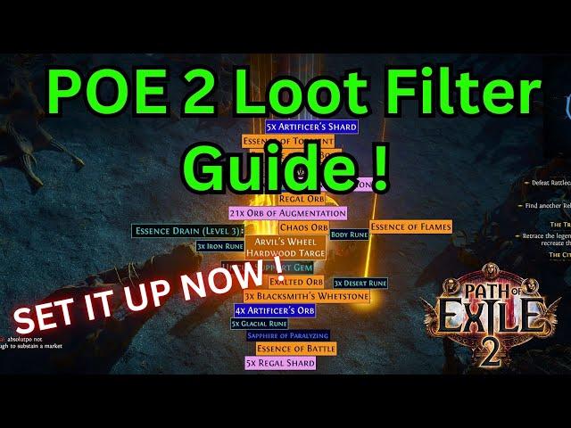 [EA] How to set up your Loot Filter on POE 2 in a few seconds ! Easy and Fast ! Just Copy Paste !