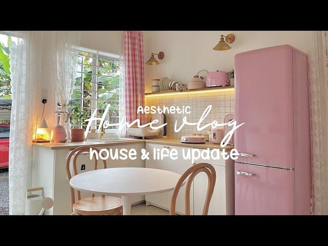 cozy at home  chill , cooking & unboxing new pink kitchen gadget | minimal pink house | aesthetic