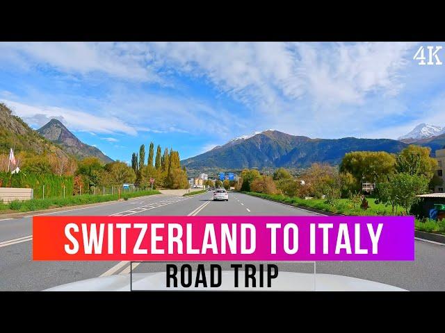 Switzerland to Italy Road Trip | Raron  to Como  4K Drive