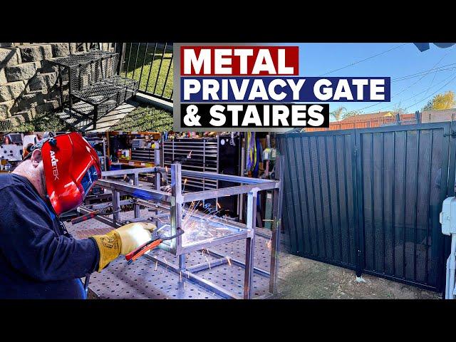 Custom Dog Stairs + DIY Iron Fence & Gate Build | 3 Backyard Projects in One!