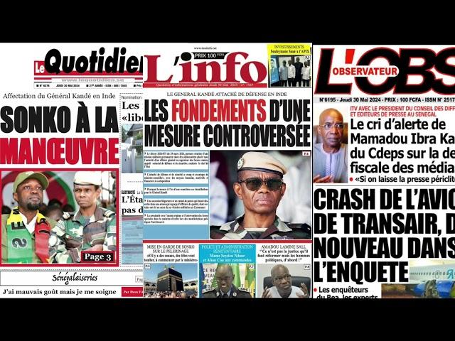 Revue De Presse Abdou Khadre SECK Du Jeudi 30 Mai 2024 - BAOL INFO TV