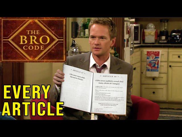 Every "Bro Code Article" - How I Met Your Mother