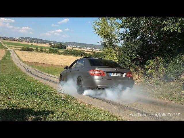 Mercedes E63 AMG burnouts, revs & lovely sound 1080p