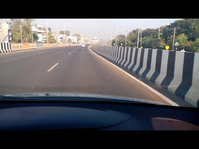 Driving in Bhopal New Market to Bhopal Airport (2) early morning drive