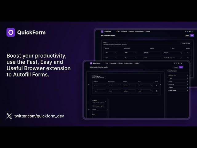 Auto Fill Forms - Using Chrome Extension (QuickForm)