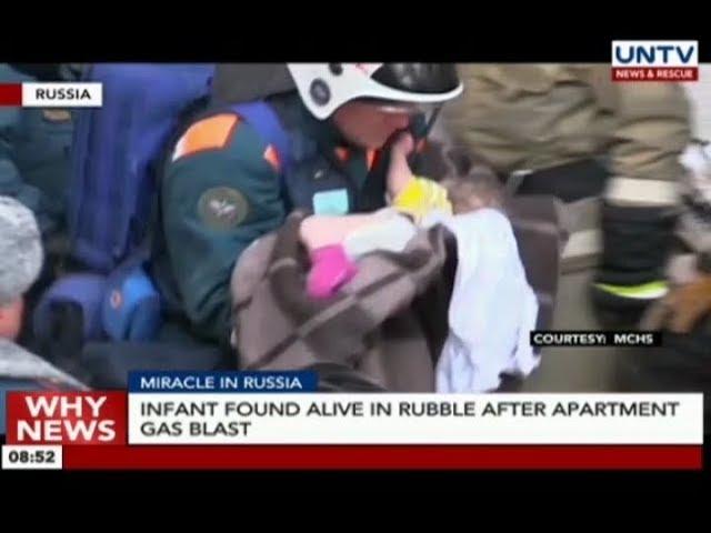 Infant found alive in rubble after apartment gas blast