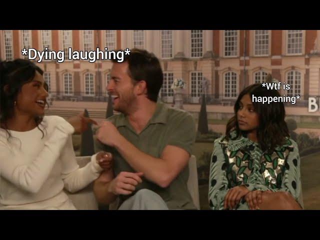 Simone Ashley and Jonathan Bailey being a chaotic siblings duo for 2 minutes straight