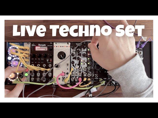 Live EURORACK MODULAR SYNTH TECHNO | Tiny Case