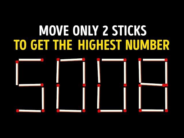 15 Tricky Matchstick Puzzles Only Brilliant Minds Can Solve