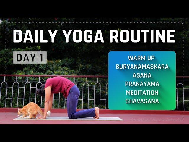 Day 1 of 10 days Daily Yoga Class for Beginners (Follow Along) | Yoga Sessions For Beginners