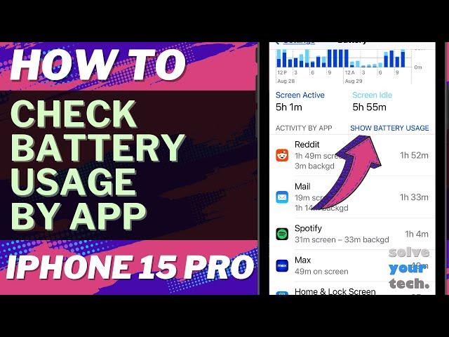 How to Check Battery Usage By App on iPhone 15 Pro