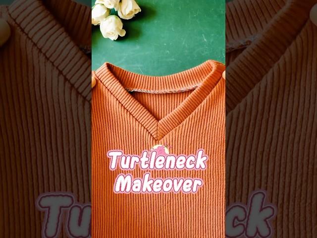 Refashion a Turtleneck into a Chic V-Neck (No Machine Needed!)  #diy #tutorial #tips