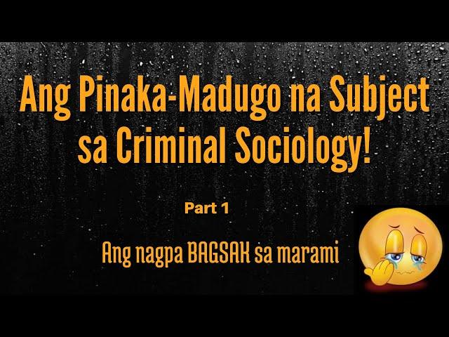 Criminological Research and Statistics | Part 1