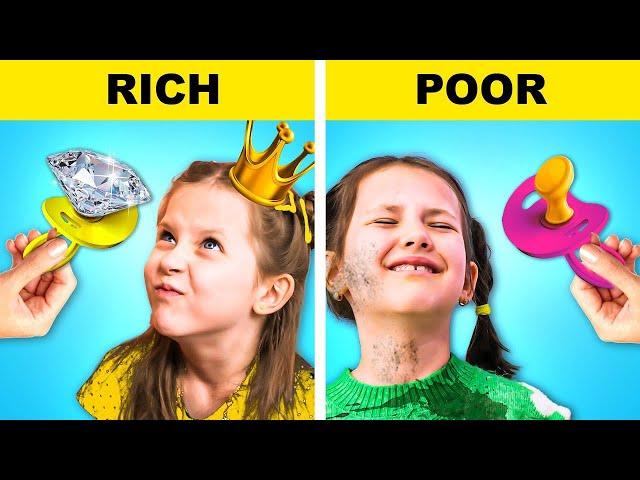Rich vs Poor TOYS! Rich VS Broke Mom Parenting Hacks by LaLaZoom!