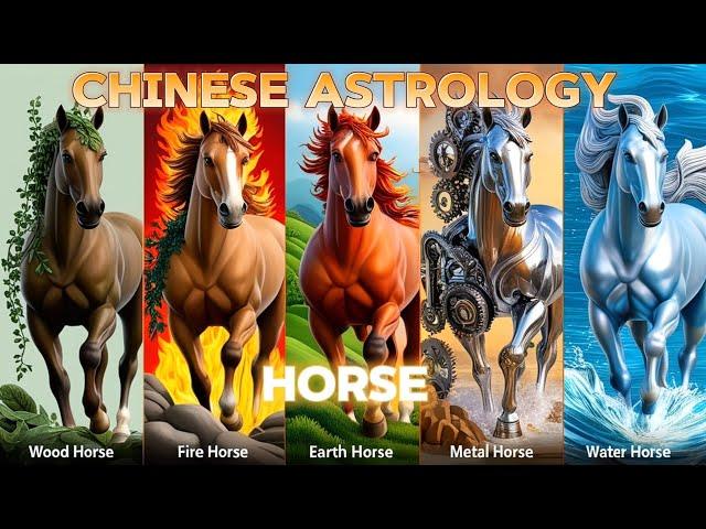 wood, fire, earth, metal, and water Horse: Chinese Astrology