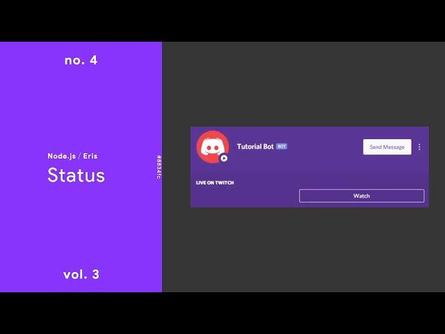 Status — (Node.js / Discord.Eris) — No. 4