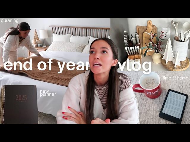 end of year VLOG: new 2025 planner, post-holiday cleaning, christmas haul + gingerbread matcha