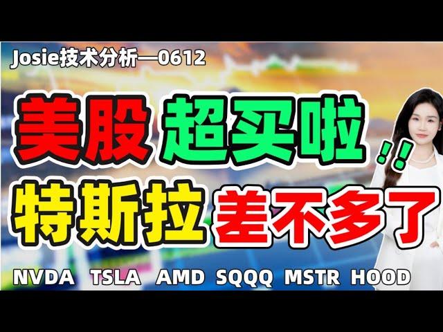股票|美股|美股分析|美股超买啦！跑还是不跑呢？特斯拉差不多了，什么时候该获利了结？#TSLA#NVDA#MSTR#SQQQ#AMD#HOOD