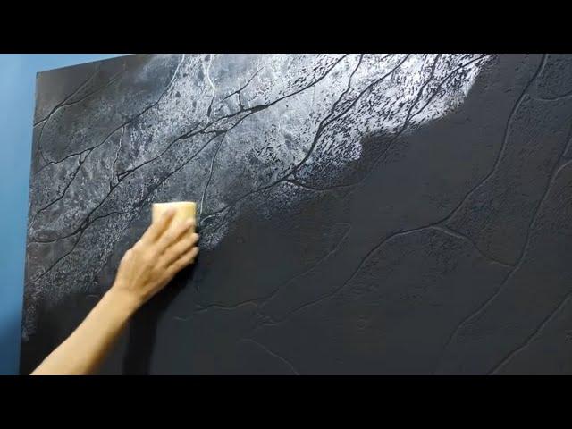 A new method for making prominent marble wall decor in metallic colors Modern and upscale decor ..