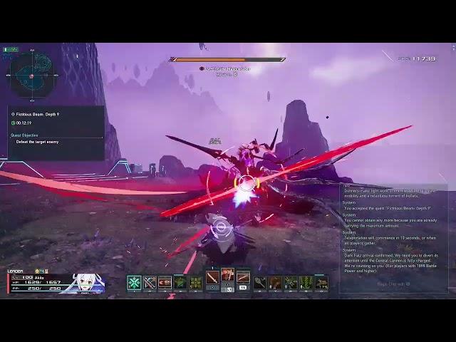 [PSO2:NGS] Fictitious Beam: Depth 9 (Rank 10)
