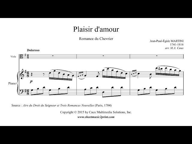 Martini : Plaisir d'amour - Viola