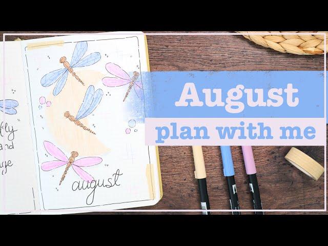 August 2024 | Bullet Journal Set Up | Plan With Me - Dragonfly Theme