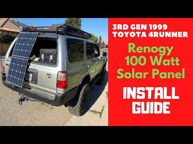 Toyota 4Runner Renogy Portable 100 Watt Solar Panel Setup & Install Guide