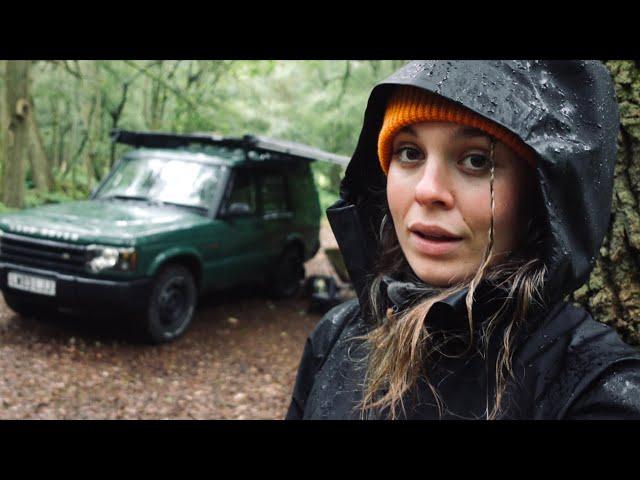 Truck Camping ALONE In Heavy Rain - Land Rover Problems & Life Updates