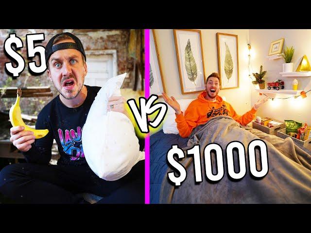 $5 VS $1,000 SLEEPOVER! *Budget Challenge*