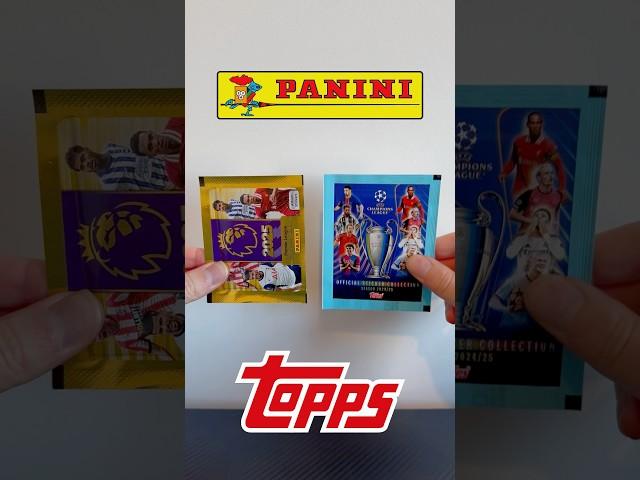 Panini Premier League 2025 stickers VS Topps UCL 2025 stickers! ️ Pack Opening Battle! 