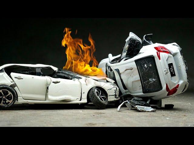 Toyota Corolla VS Honda Civic Crash Test | Cars Destruction in Slow Motion