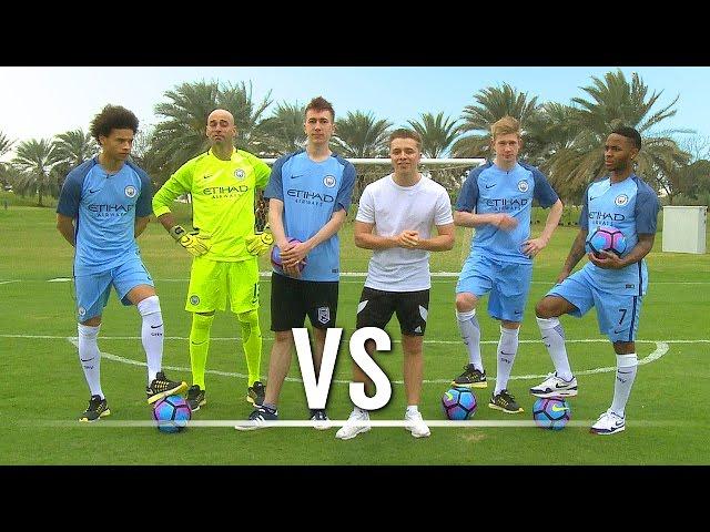 THE SHOOT-OUT Ft. De Bruyne, Sterling, Sané & Caballero | Chris VS Simon