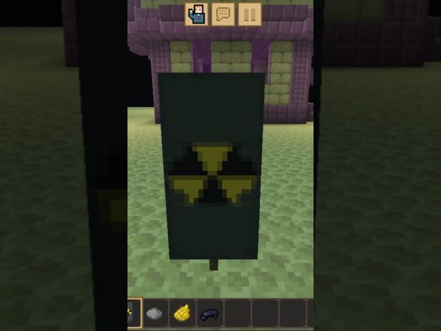 RADIOACTIVE symbol banner in MINECRAFT(2nd design) #minecraft #tutorial #chernobyl