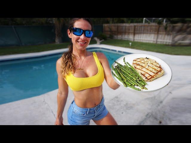 Summer GRILL OUT! Swordfish Steaks by the Pool!!