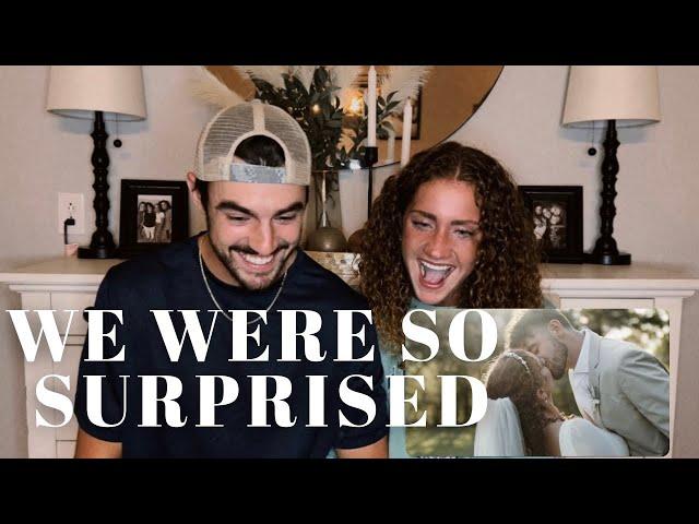 reacting to our WEDDING VIDEO for the FIRST TIME *we did not expect this*